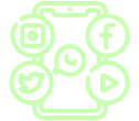 Services the social media design icone